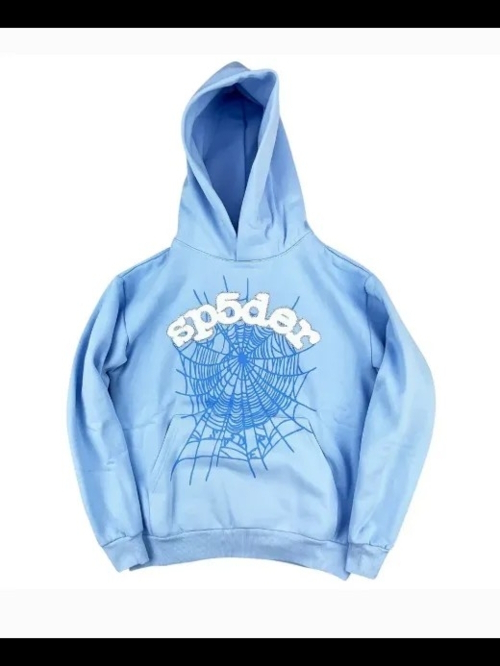 Brand new sp5der hoodie in sky blue - Picture 5 of 7